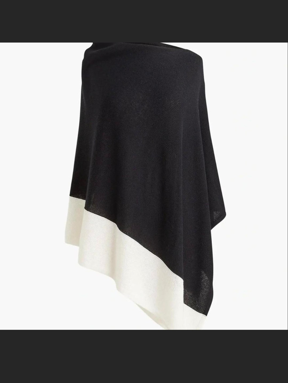 J. Crew Black and White Colorblock Wrap